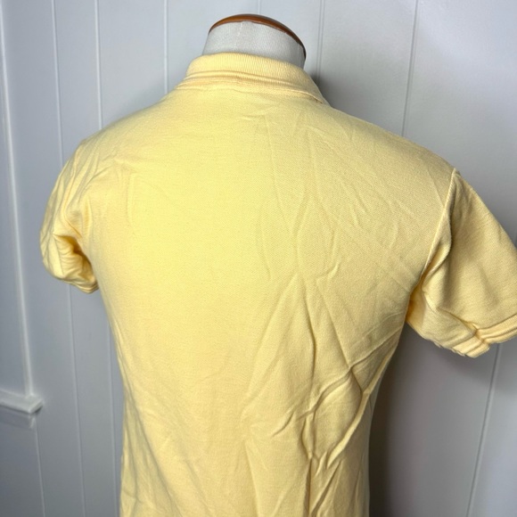 Vintage 80s Adidas Yellow Retro Trefoil Polo Shirt - Picture 11 of 12